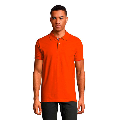 Рубашка поло мужская PORTLAND MEN 200 (оранжевый, серый)