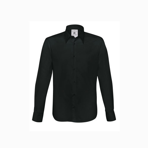 Рубашка с длинным рукавом London, размер XL , черный
