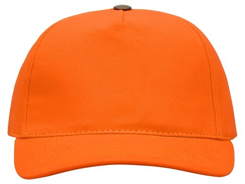 Бейсболка New York  5-ти панельная  с металлической застежкой и фурнитурой, оранжевый