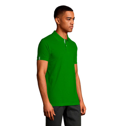 Рубашка поло мужская PORTLAND MEN 200 (зеленый, серый)