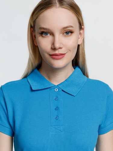 Рубашка поло женская Virma Premium Lady, бирюзовая