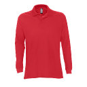 Рубашка поло STAR 170  с длинным рукавом (красный)