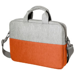 Конференц-сумка BEAM NOTE, серый/оранжевый, 39х30х6.5 см, ткань верха:100% полиамид, под-д:100%полиэ (серый, оранжевый)