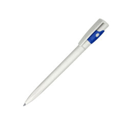 Ручка шариковая KIKI EcoLine SAFE TOUCH, пластик (белый, синий)